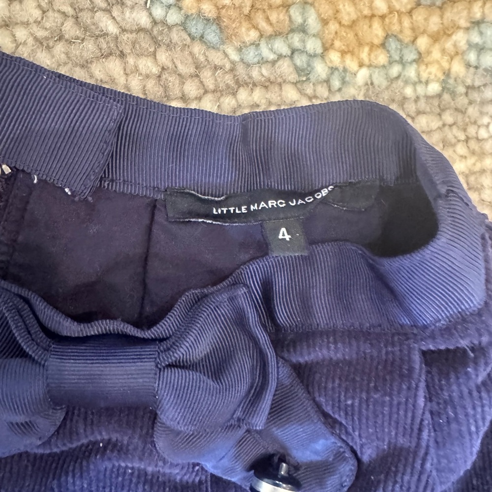 Little Marc Jacobs Navy Corduroy Skirt